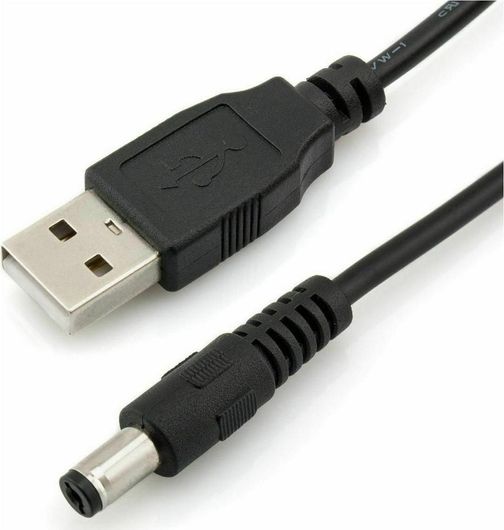 Καλώδιο ATC USB 2.0 USB-A male σε DC 1m Μαύρο