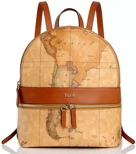 Γυναικεία Τσάντα Πλάτης Alviero Martini 1A Classe από Καμβά με Δερμάτινες Λεπτομέρειες Ταμπά