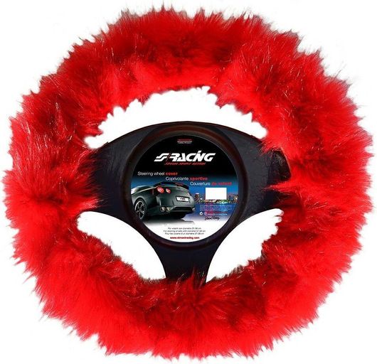 Κάλυμμα Τιμονιού Αυτοκινήτου Simoni Racing 37 / 39cm Συνθετικό Κόκκινο