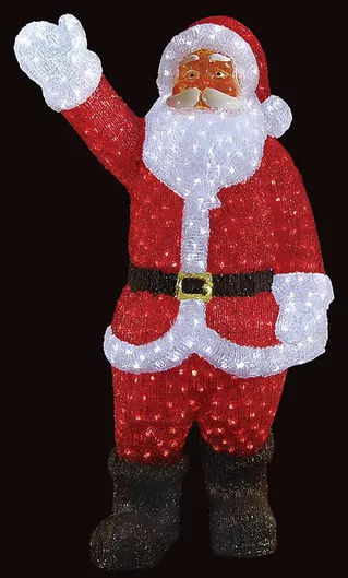 Άι Βασίλης Lianos Φωτιζόμενος Ακρυλικός Όρθιος IP44 με 7000 LED & Μετασχηματιστή 120cm Κόκκινο