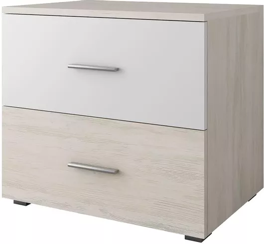 Κομοδίνο Serena Ξύλινο 55x40x50cm Light Artwood/Λευκό