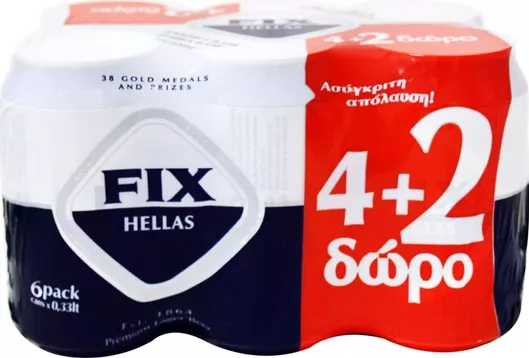 Μπύρα Fix Lager Κουτί 6x330ml