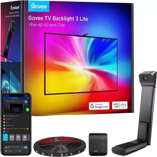 Ταινία LED Govee Smart Backlight 3 Lite Wi-Fi Τηλεόρασης 24V RGB Φως 2.4m με Τροφοδοτικό