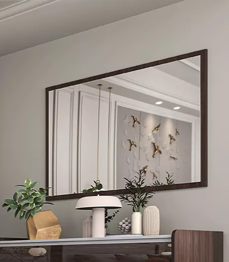 Καθρέπτης Τοίχου Forza με Ξύλινο Πλαίσιο 110x81.5cm Boras / Oak Ashy 