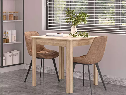 Τραπέζι Κουζίνας Hazel Ξύλινο  80x80x77cm Sonoma