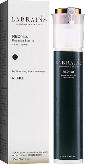 Κρέμα Προσώπου Labrains Redress Rosa Cease & Pore Perfect Refill Ενυδατική 50ml