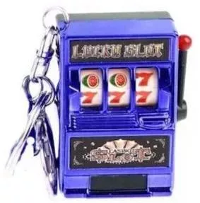 Μπρελόκ Casino Lucky Slot Φρουτάκια από Πλαστικό Μπλε