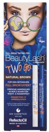 Gel Φρυδιών Refectocil Beautylash Two Go Tinting Pen & Βαφή Φρυδιών Natural Brown