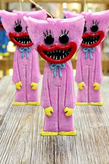 Πασχαλινή Λαμπάδα Χάγκι Γουάγκι 3D Ροζ 22x10x2.5cm