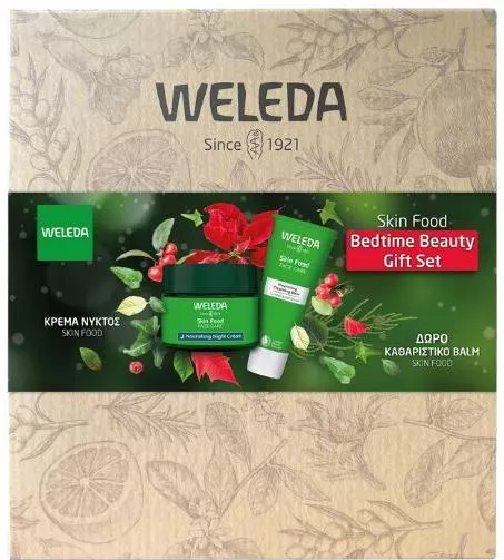 Σετ Περιποίησης Weleda Skin Food Bedtime Beauty για Ενυδάτωση & Λάμψη με Καθαριστικό Προσώπου 75ml & Κρέμα Προσώπου 40ml