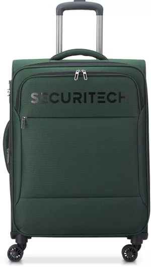 Βαλίτσα Ταξιδίου Securitech Μεσαία Υφασμάτινη Ύψους 66cm με 4 Ρόδες Πράσινο