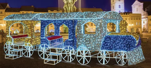 Χριστουγεννιάτικο Διακοσμητικό Τρενάκι Lianos Εξωτερικού Χώρου IP65 600x150x200cm Πολύχρωμο