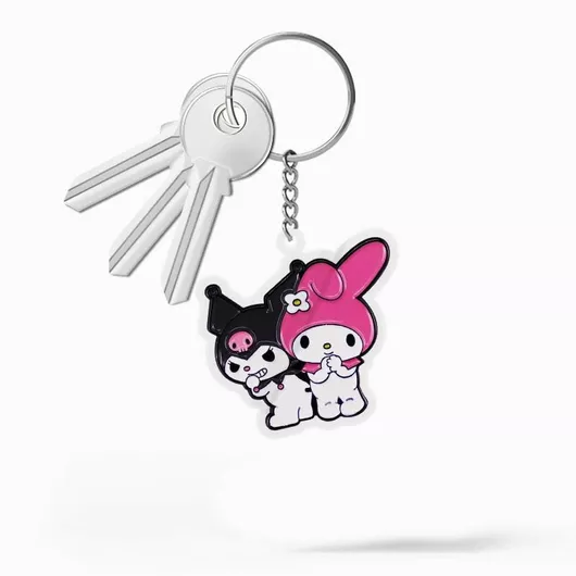 Μπρελόκ Jajala Kuromi & Mymelody από Πλαστικό Ροζ/Μαύρο