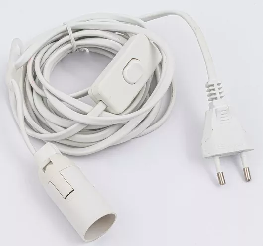 Καλώδιο Lianos για Φωτιστικά IP20 με Ντουί Ε14 & Διακόπτη & Μπρίζα 340cm Λευκό