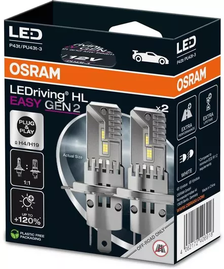 Λάμπες Αυτοκινήτου Osram LED H4/H19 6000K 12V 19W Σετ 2τμχ Ψυχρό Λευκό