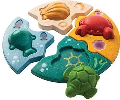 Παζλ Plan Toys Η Ζωή στη Θάλσσα Ξύλινο για 12+ Μηνών 8 Κομμάτια