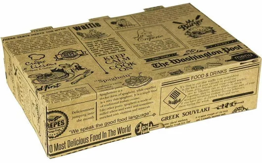 Σετ 100 Χάρτινα Κουτιά Ψητοπωλείου Kraft 22x14x5cm
