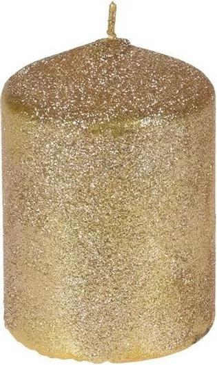 JK Home Decoration Διακοσμητικό Κερί Χρύσο 7x10εκ.