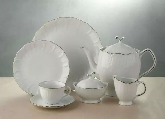 Σερβίτσιο Πιάτου Cryspo Trio Jasmine από Πορσελάνη Platin 72τμχ