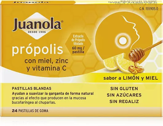 Καραμέλες Juanola Propolis Μέλι & Λεμόνι 24τμχ