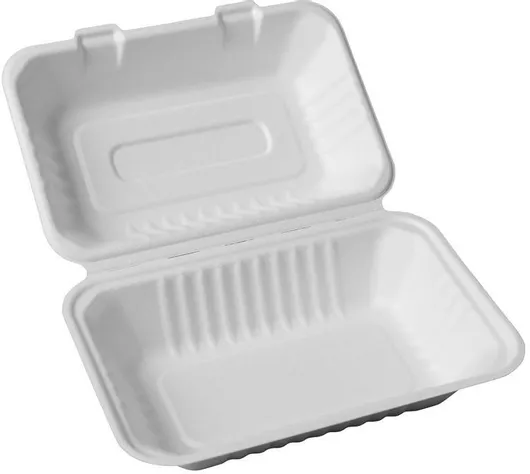 Σκεύος Clamshell Φαγητού Ζαχαροκάλαμο 1 Θέσης 23x15cm Σετ 125 Tg478877