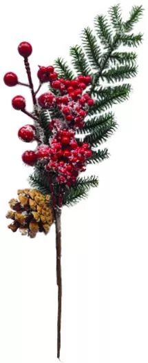 Σετ Χριστουγεννιάτικα Διακοσμητικά Λουλούδια AGC 33cm 6τμχ