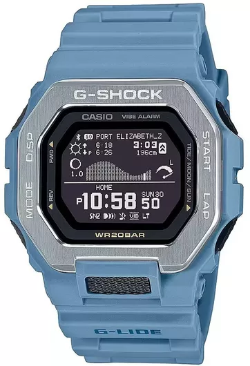 Ανδρικό Ρολόι Casio G-Shock GBX-100-2AER 46mm με Λουράκι από Καουτσούκ Μπλε