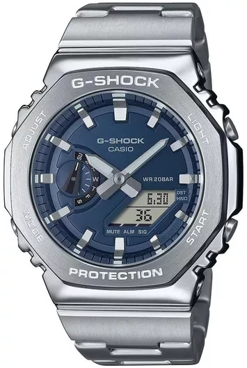 Ανδρικό Ρολόι Casio G-Shock Oak G-Steel με Μεταλλικό Μπρασελέ Ασημί