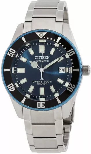 Ανδρικό Ρολόι Citizen NB6026-56L με Μεταλλικό Μπρασελέ Ασημί