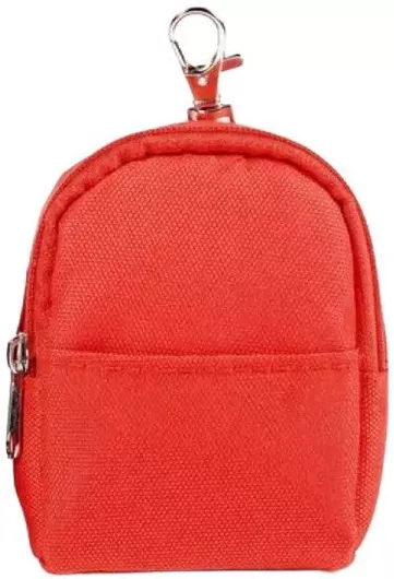 Μπρελόκ Kikkerland Backpack από Ύφασμα Κόκκινο