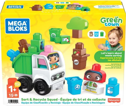 Τουβλάκια Mega Bloks Όχημα Ανακύκλωσης Σετ 19τμχ για 12+ Μηνών