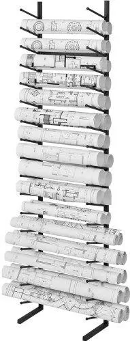 Κάθετη Ραφιέρα Vevor Αποθήκευσης Σχεδίων 16 Επιπέδων για Αφίσες Λευκό