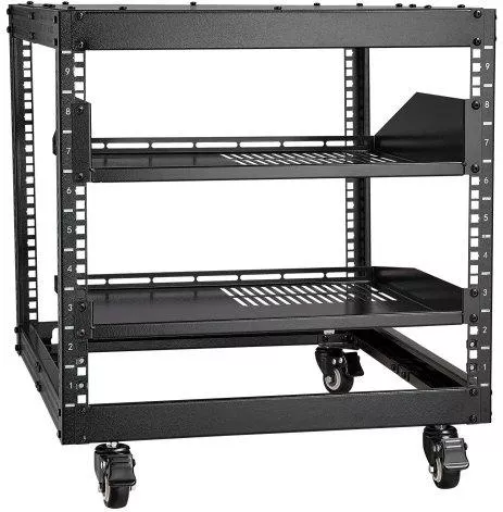 Ανοιχτό Rack Vevor 9U 4 Θέσεων Σερβερ Ρυθμιζόμενο Μαύρο