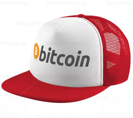 Παιδικό Καπέλο Koupakoupa Bitcoin Crypto Soft Trucker με Δίχτυ Κόκκινο/Λευκό One Size