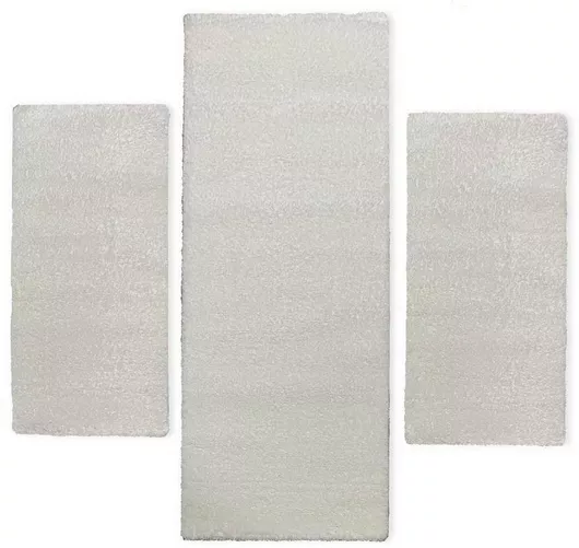 Σετ Χαλιά Κρεβατοκάμαρας Jasmine JS 583 Shaggy Σετ 3τμχ Λευκό