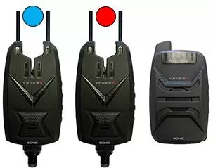 Ειδοποιητής Ψαρέματος Vaderx Bite Alarm Set 2 Plus 1 Kόκκινο Μπλε