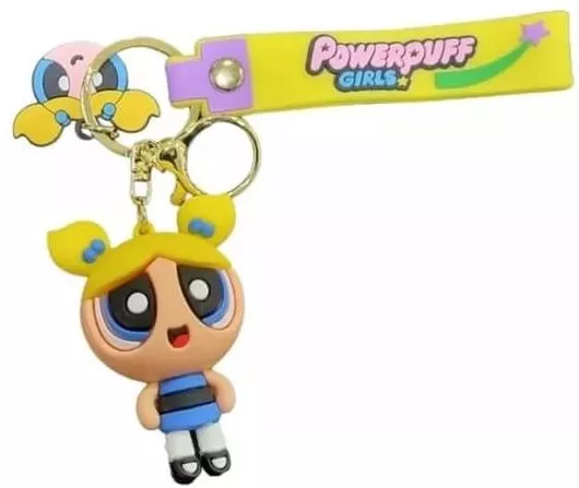 Μπρελόκ 3D The Powerpuff Girls Bubbles Σιλικόνης Κίτρινο