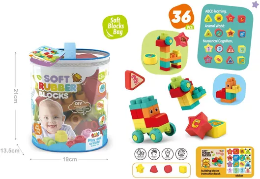 Τουβλάκια Blue Toys για 12+ Μηνών Σετ 36τμχ