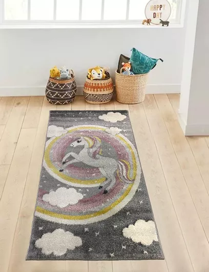 Παιδικό Χαλί Emporio Collection Μηχανής Μονόκερος 150x80cm Πολύχρωμο