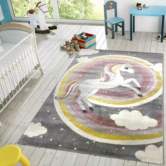 Παιδικό Χαλί Emporio Collection Μηχανής Μονόκερος 240x200cm Πολύχρωμο