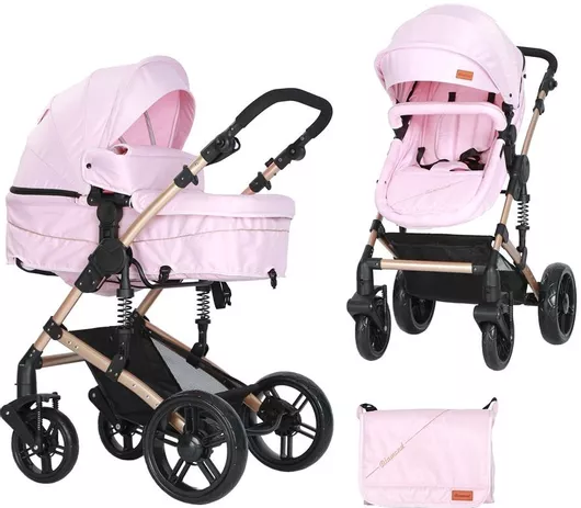 Καρότσι 2 σε 1 Emporio Collection Diamond Αναδιπλούμενο από Νεογέννητο Ροζ