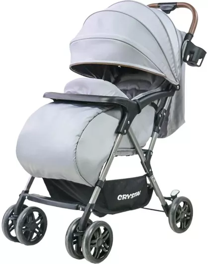 Κλασικό Καρότσι EMPORIO COLLECTION Crystal Αναδιπλούμενο από Νεογέννητο Grey