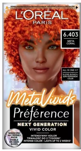 L'Oreal Paris Preference Meta Vivids Βαφή Μαλλιών 6.403 Meta Coral 75ml