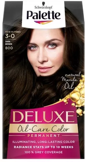 Palette Deluxe Βαφή Μαλλιών 3-0 800 Dark Brown 135ml