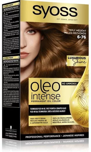 Syoss Oleo Intense Βαφή Μαλλιών Χωρίς Αμμωνία 6-76 Warm Copper 50ml