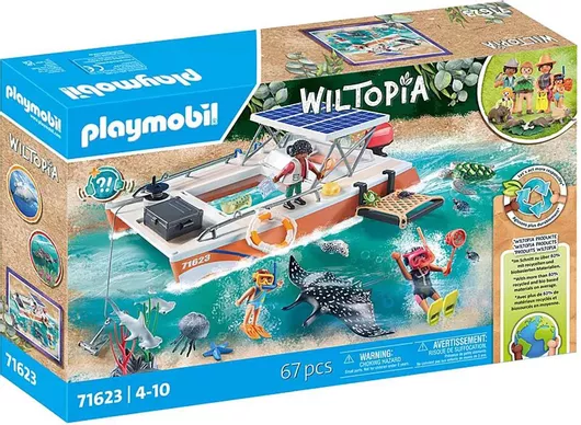 Playmobil Wiltopia Πλωτό Εργαστήριο Υποθαλάσσιων Ερευνών για 4-10 ετών