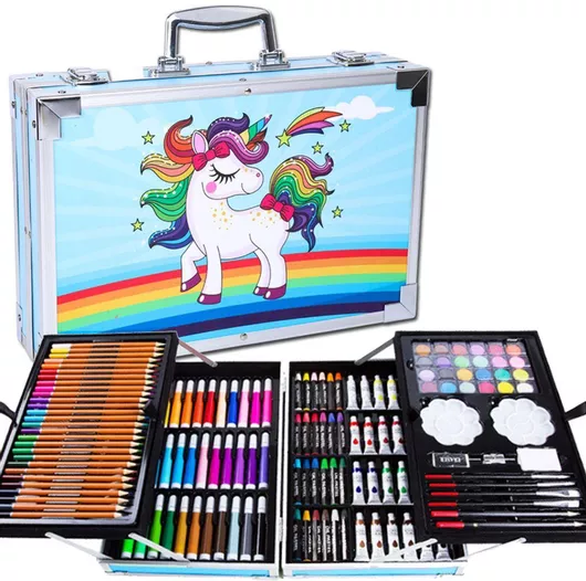 Σετ Ζωγραφικής M3776 Βαλιτσάκι Unicorn 145τμχ Πράσινο