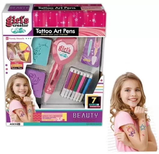 Παιδικά Τατουάζ Μηχάνημα για Τατουάζ με Χρώματα για 5+ Ετών
