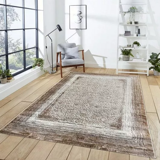 Χαλί Σαλονιού Marry Mr 522 Ανάγλυφο Ορθογώνιο Συνθετικό 240x300cm Cream/Gold 