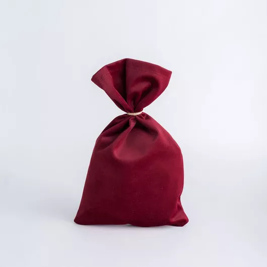 Χριστουγεννιάτικο Πουγκί Beauty Home Βελούδινο 26x37cm Μπορντό